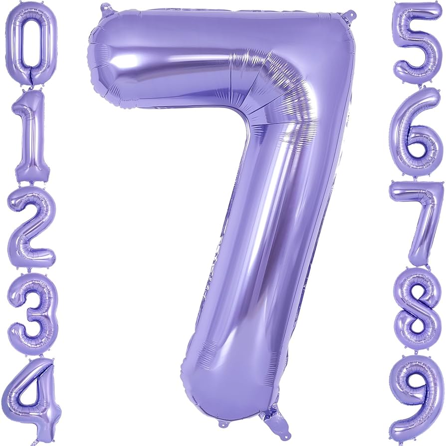 Bloonページ Amazon.com: Purple Number 7 Balloon 40 Inch, Big Large Foil